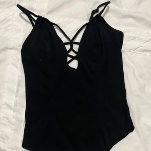 Express one eleven strappy back thong bodysuit